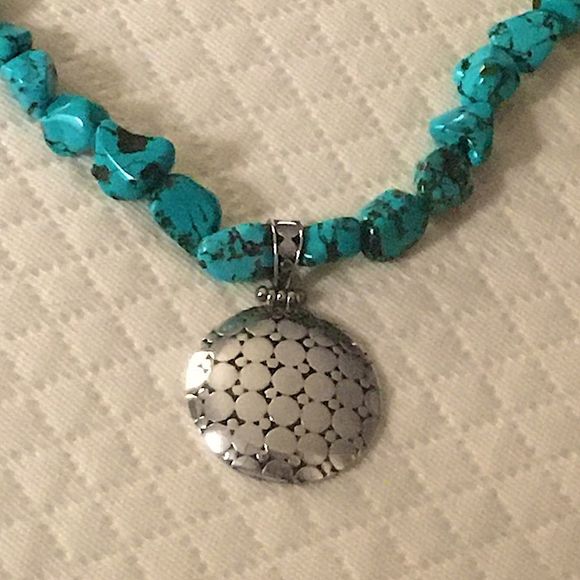 EXEX Claudia Agudelo Turquoise Sterling Silver Statement Necklace - Picture 10 of 16